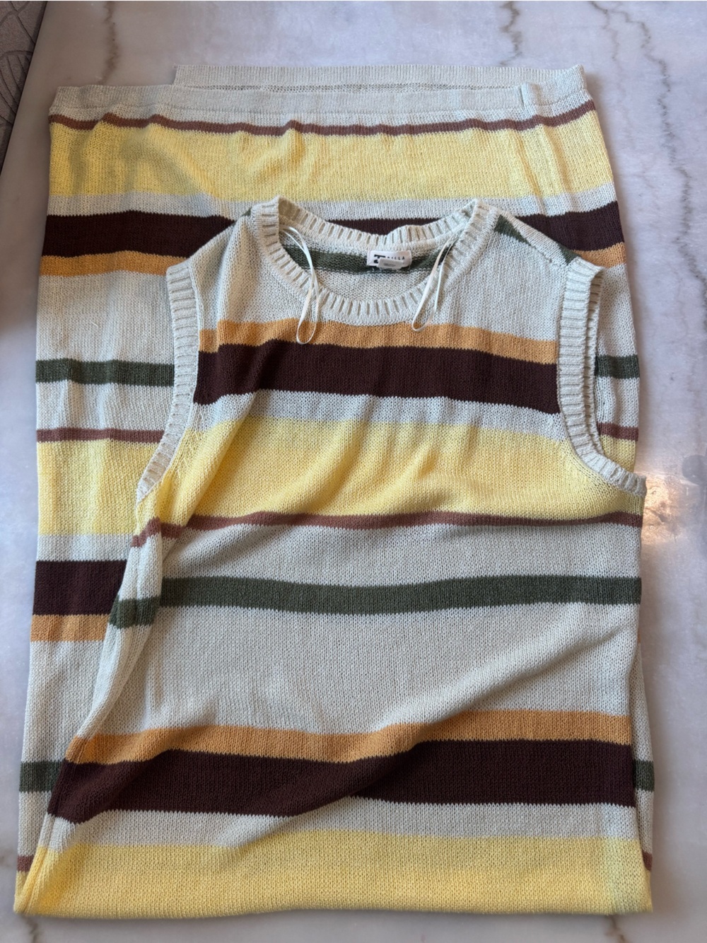 Billabong Striped Knit White Cap Sweater Maxi Dress - Picture 5 of 11